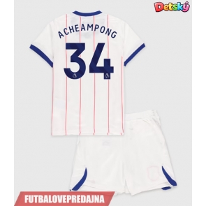 Lacne Dětský Futbalové dres Chelsea Josh Acheampong #34 2026-27 Krátky Rukáv - Tretina (+ trenírky)